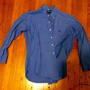 Polo Ralph Lauren Blue Button Collared Shirt Medium